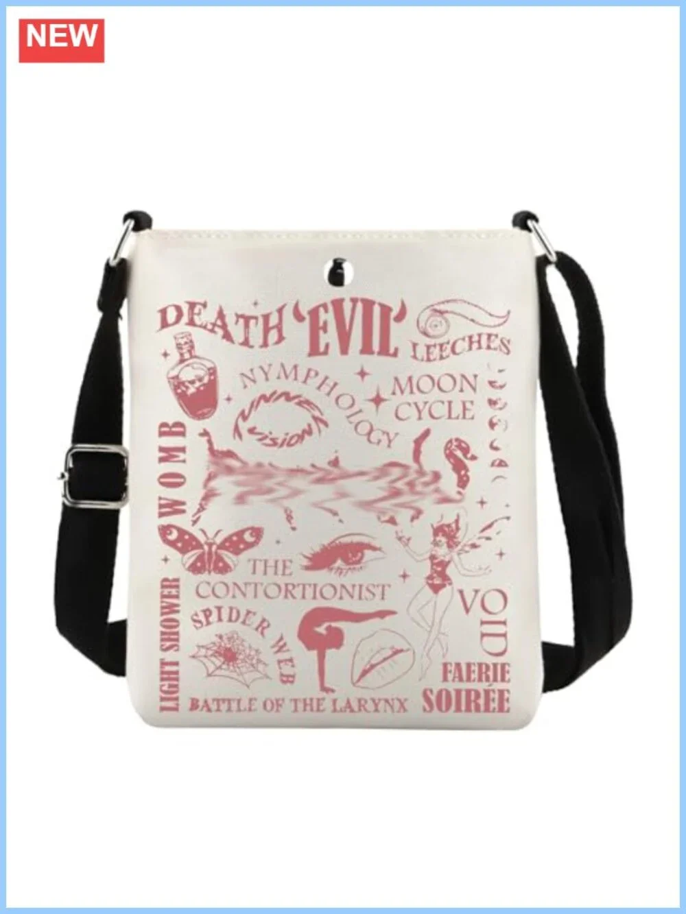Canvas Crossbody Bag Music Lover Fan Gift Shoulder Bag Purse Pouch